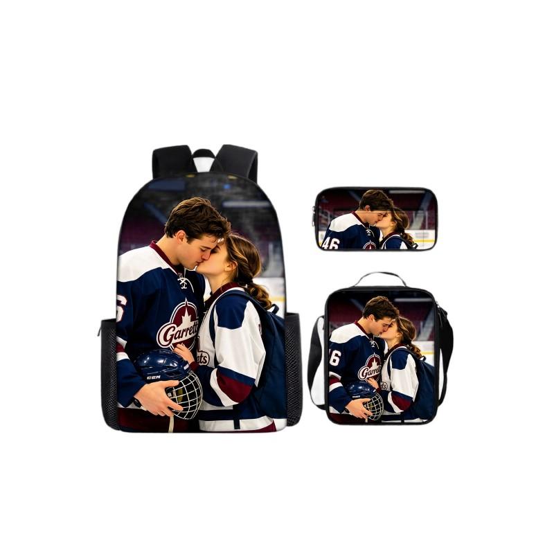 Kids School Backpack Set With Fun Print Design - Shoulder Bag Pencil Case Elementary Students