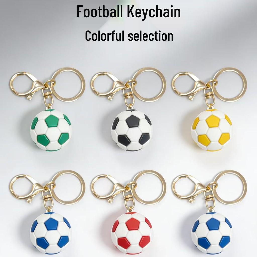 3D Football Keychain: World Cup League Commemorative Pendant for Couples, Backpacks, and Gifts