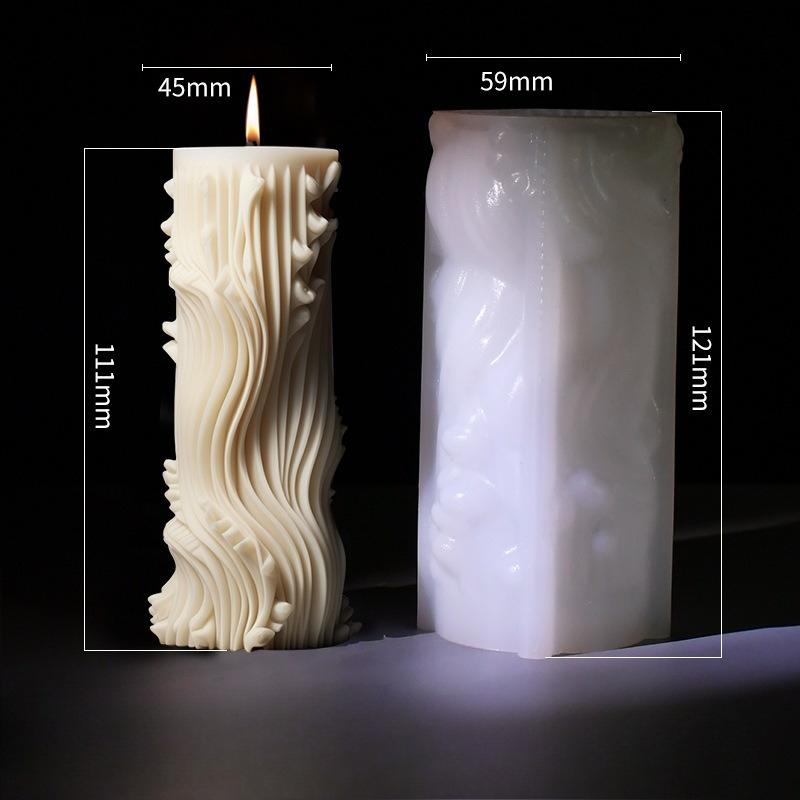 Silicone Mold for Aromatherapy Candles European-Style Cylindrical Minimalist Pillar Design