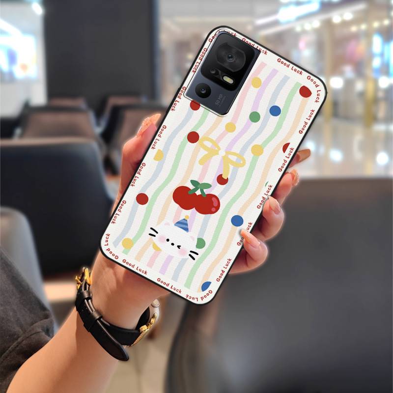 Silikon Graffiti Handyhülle für TCL 40SE/T610K Staubdicht Schmutzabweisend TPU Wasserdicht Vollständiger Schutz Stoßfest Cartoon