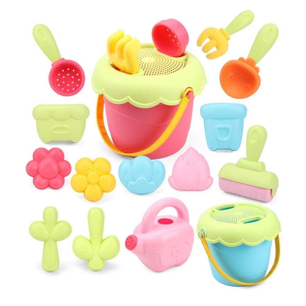 

Crab Fish Mold Beach Sand Play Toys with Bucket Summer Beach Toys Flowerpot Planting Set Outdoor 1 Set