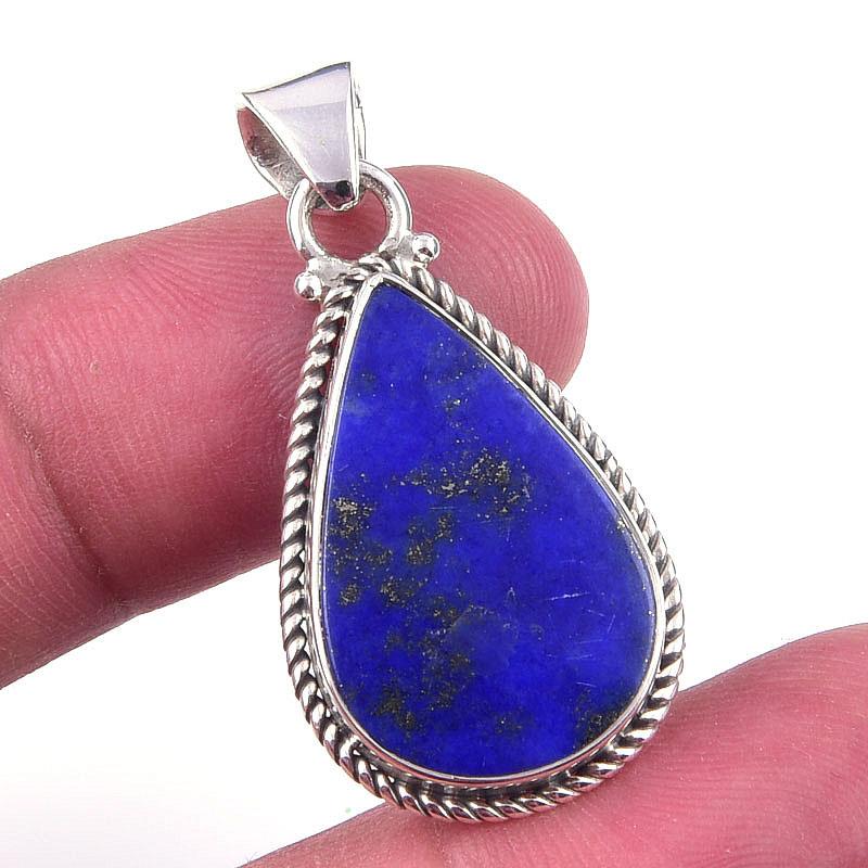 

Natural Lapis Lazuli Gemstone 925 Solid Sterling Silver Gift Pendant 1.50 U9R61