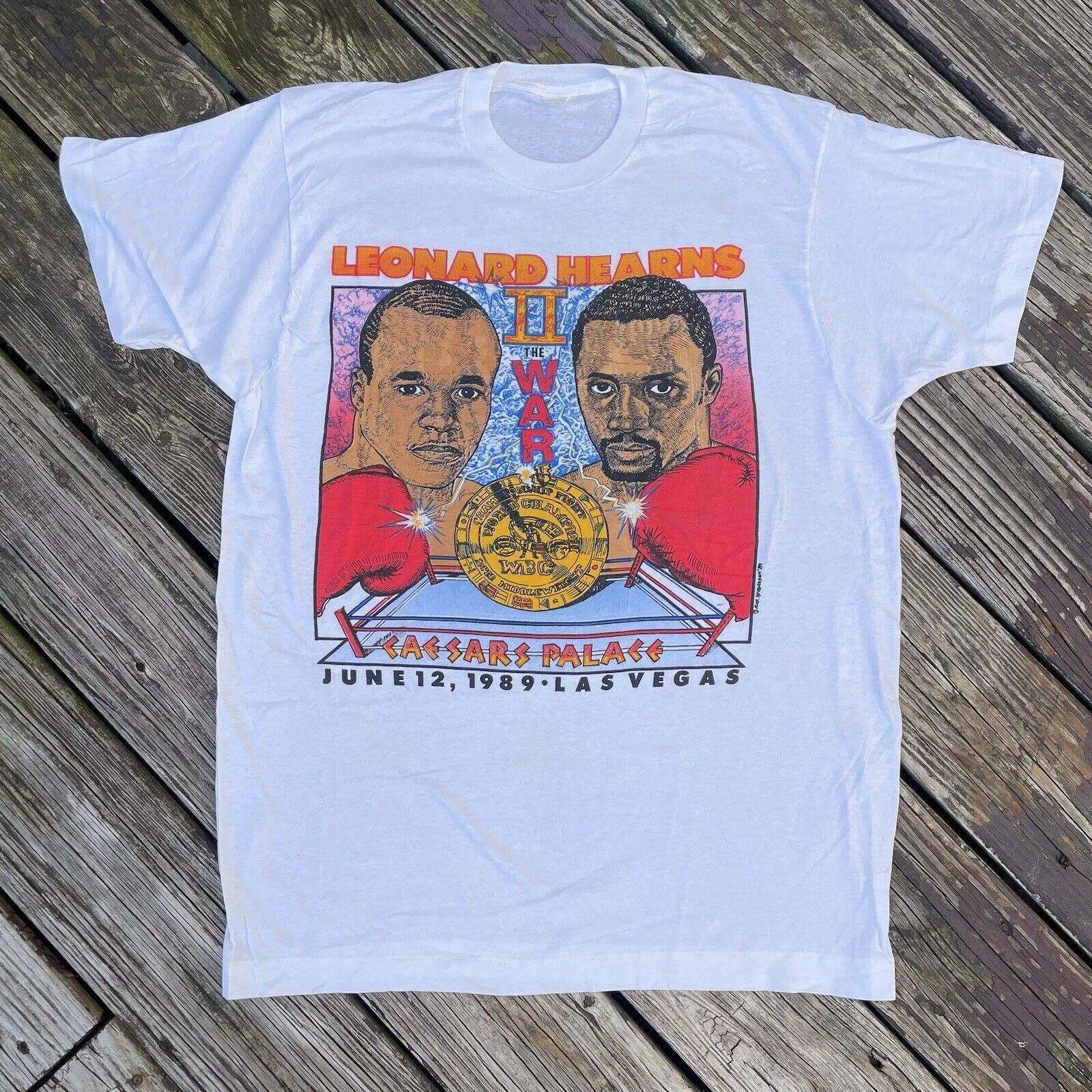 Vintage Thomas Hearns Vs. Sugar Ray Leonard T-Shirt Cotton Unisex S-5XL M375 4XL