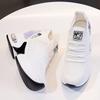 2025 New Women's Mesh Invisible Heightening Women's Wedge Heel Lace-up Sneakers Fashion Color Matching Women's Shoes