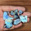 Blue Flashy Natural Black Dot Rainbow Moonstone Rough, Gemstone Raw, Rough Minerals Stone, Moonstone Raw, All Size Rough For Jewelry Making.