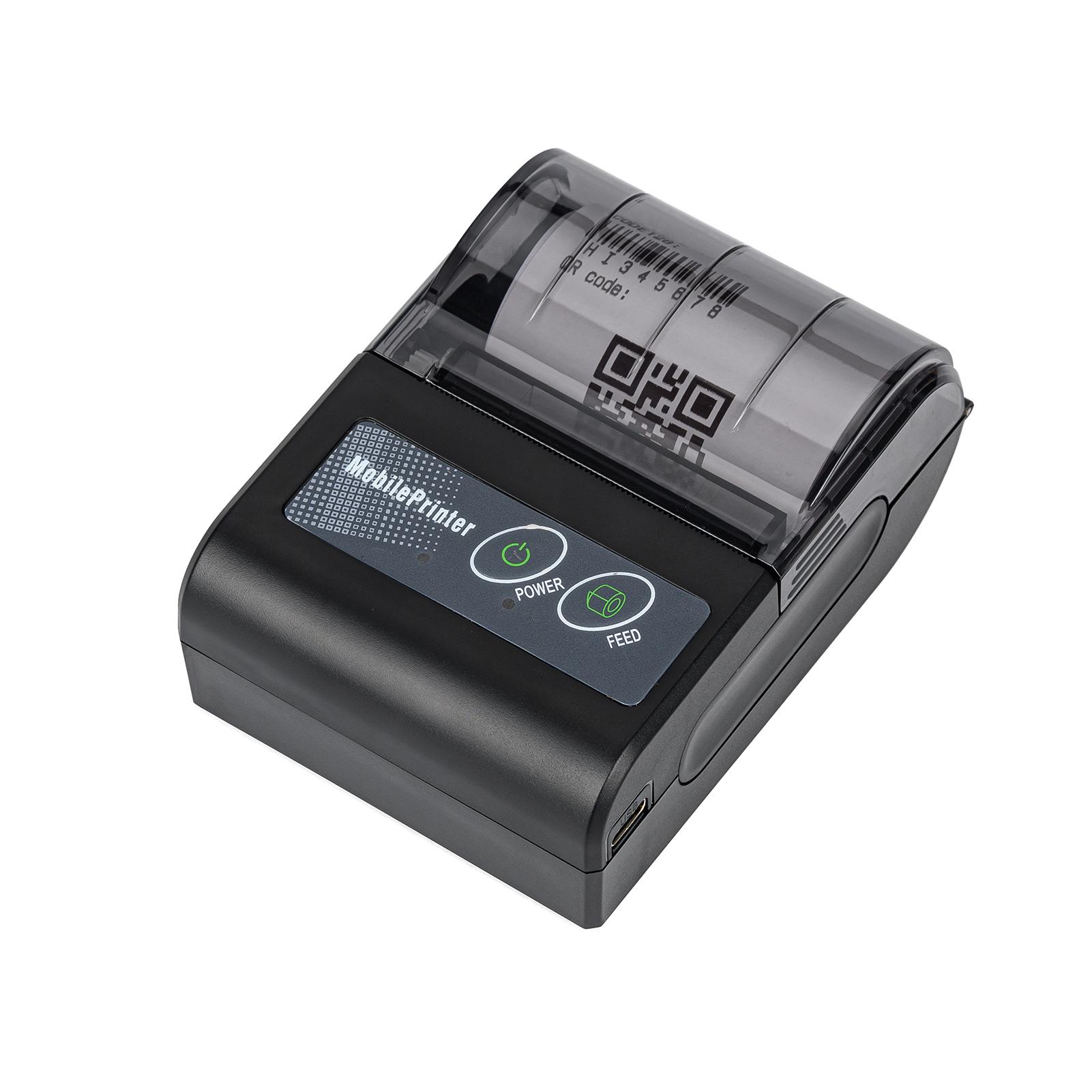 

Портативный термопринтер 58MM перезаряжаемый BT чековый принтер беспроводной мини-принтер для бизнеса EU Plug