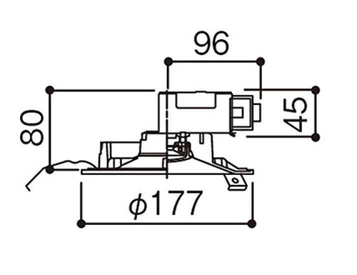 Panasonic LED Downlight Recessed Ceiling Type 60 Type 150 Diameter Neutral White LSEB5612LE1