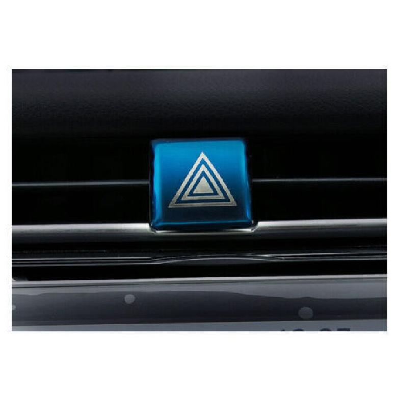 Blue For Toyota Camry 2018- Console Emergency Light Switch Cover Steel