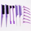 12 piece barber styling comb set with 6 styling clips. Salon anti-static styling comb set, suitable for hair styling