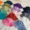 Solid Color Men Women Couple Bucket Hat Korean Version Ins Versatile Basin Hat Summer Big Brim Cotton Bucket Hat