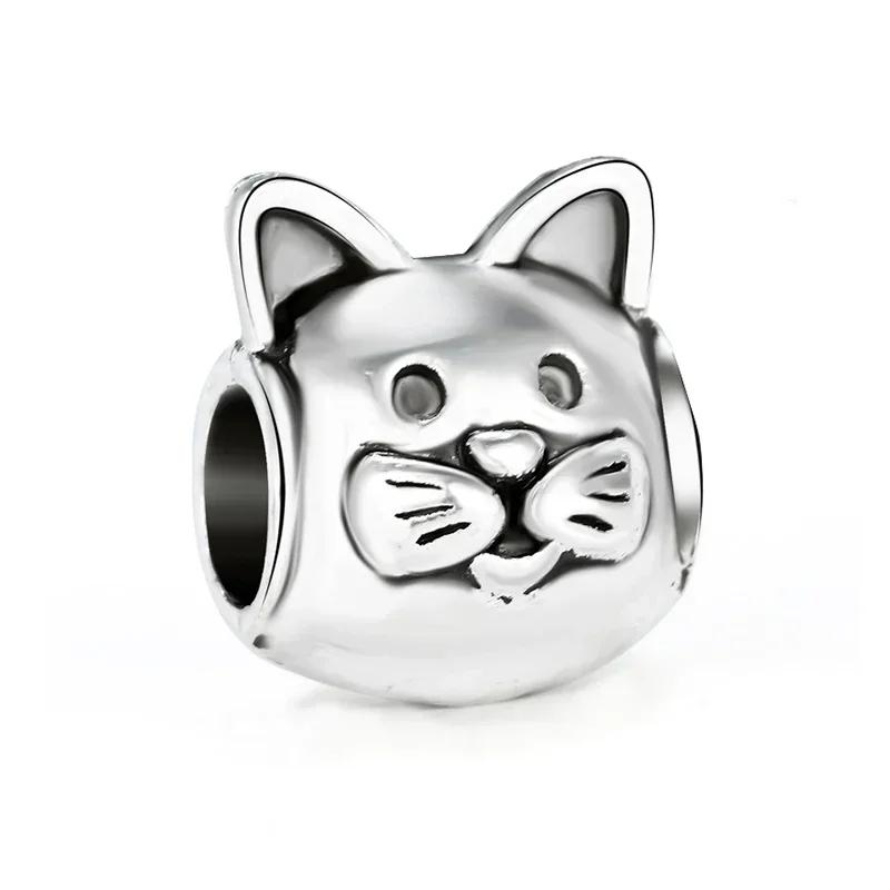 Fashion Cartoon Animal Cat Dog Bear Pig Duck Bead Charm Fits Charm Bracelets & Necklace Diy Jewelry for Women