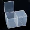 1pc-Storage box double transparent dust-proof cotton swab storage box with cover, outdoor accessories