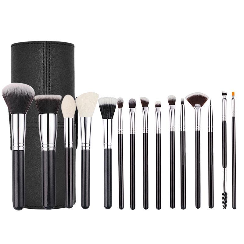 15-teiliges Make-up-Pinselset: Weiche Pinsel mit Puder- und Lidschattenpinseln für die Schönheit.