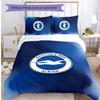 Brighton & Hove Albion Football Printed 3 Pieces Bedding Set, Comfortable Skin Friendly Bedroom Duvet Cover Set