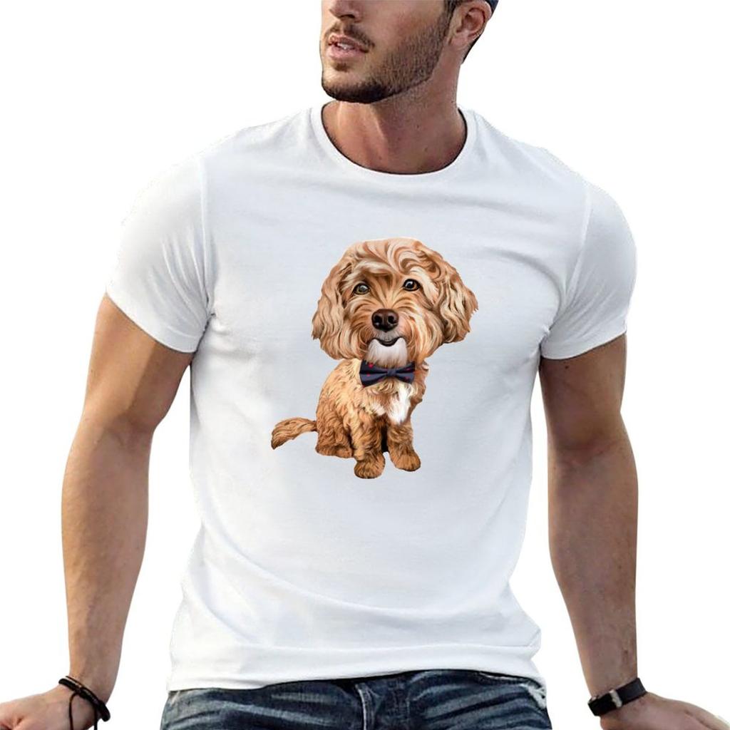 Cavapoo Cavoodle Bow Tie Tshirt Oversized T Shirt Anime Unisexs Shirts Graphic Tee