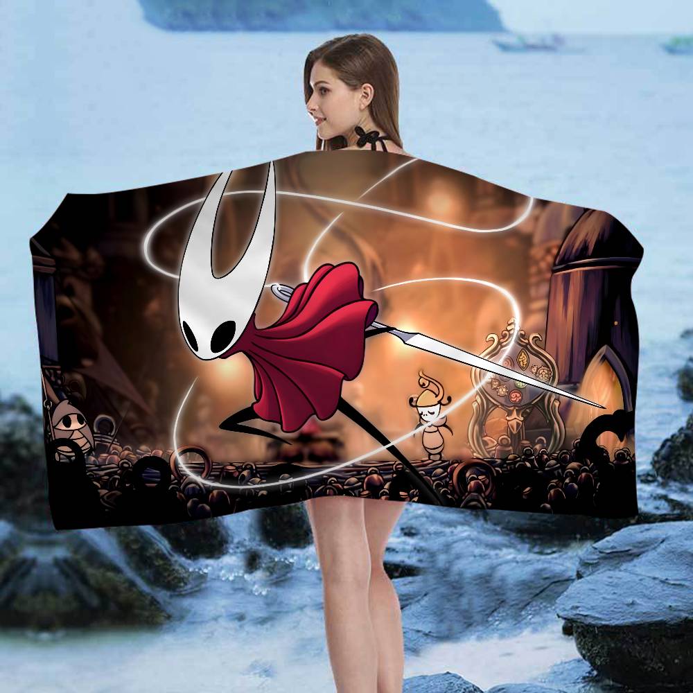 Game Funny H-Hollow Knight S-Silksong Microfiber Beach Towel Absorbent Dry Soft Yoga Swimming Resort Mountain Climbing Towel