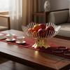 Sockel Obst Beleuchtete Schale Elegantes Design Hoher Fuß Teller Blütenform Dekorative Snacks