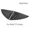 For Tesla Model Y Juniper 2021-2025 ABS Rear Car Window Shutter Cover Louver Side Vent Trim Triangle Modified Car Accessories