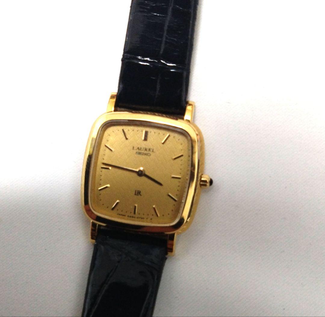 

[USED] Extremely rare SEIKO luxury model LAUREL with genuine crocodile strap, in working condition