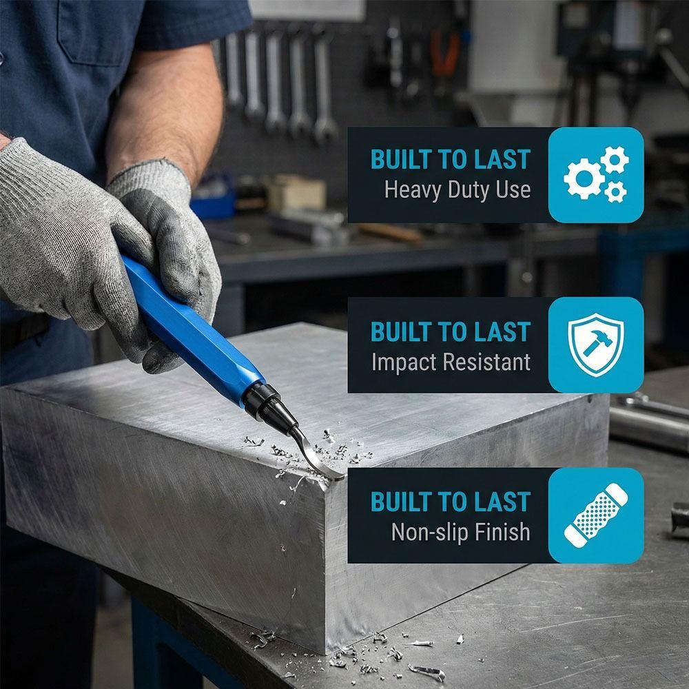 Precision Cutting Metal Burr Cutter 360° Sturdy Edge Cutter Wear-resistant Waterproof Rotary Deburr Tool Pipe Deburring