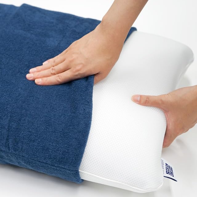 Airweave Soft Touch Terry Pillowcase, Navy, K-P0151-NV-1, Fabric, Absorbent, Quick-Drying