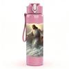 1PC Jesus Outstretched Hand Art 750ml Color Plastic Sports Water Bottle Leakproof Flip Straw Lid Suitable for Sports Office Home Use