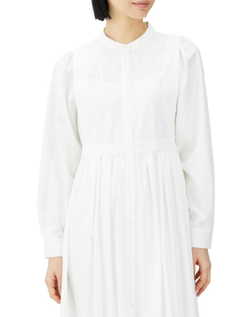 Grace Continental 2024SS Embroidered Shirt White Dress, Women's, 01,