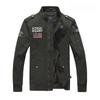 Men's Military Large Size Stand Collar Jacket Velvet Thickened Pure Cotton Washed Casual Jacket