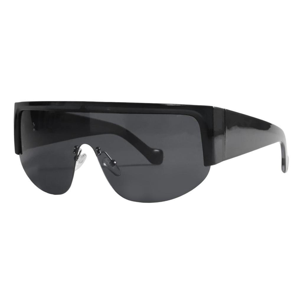 European and American integrated mask sunglasses retro tortoiseshell wide-sided shield sunglasses YK millennial babes half-frame sunshade