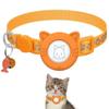 Cat Accessory Custom Reflective Pet Cat Collar for Airtag Protective Holder Silicone WaterProof Air Tag Case Collar with Bell