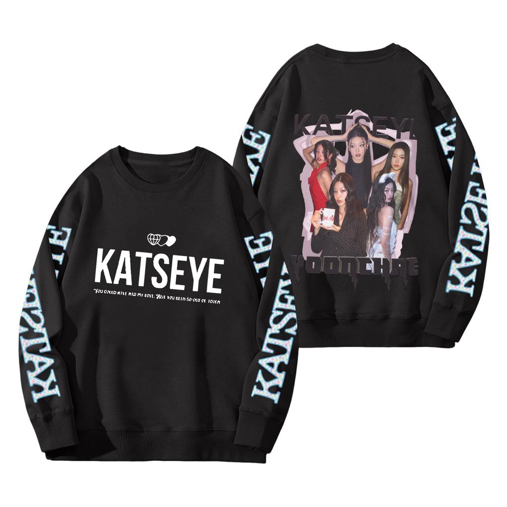 Women's Fashion Long Sleeve Print Round Neck Loose Pullover Sweater Top