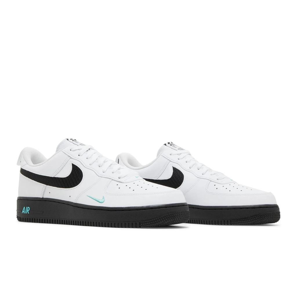 Nike Air Force 1 '07 'White Black Teal' (Unisex) White / Black / Washed Teal / White Skate Shoes DR0155 100