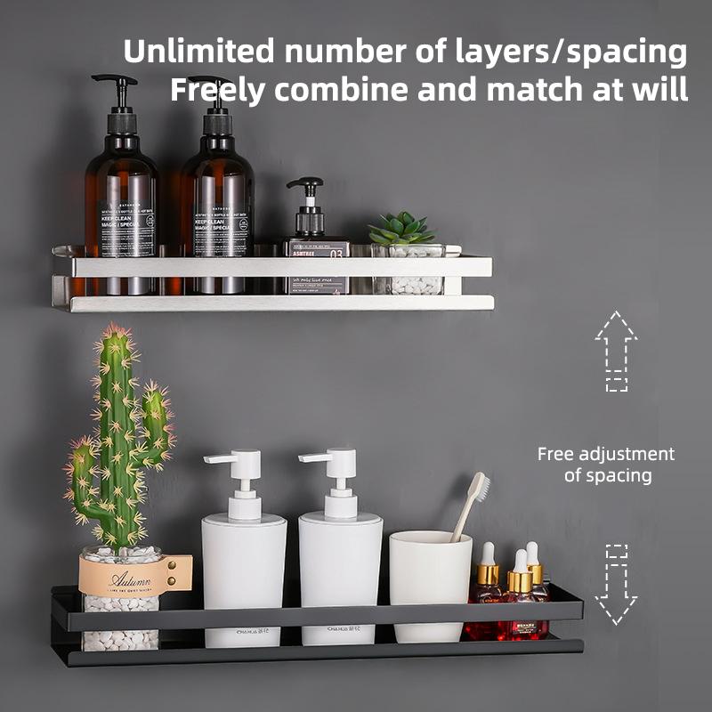 20-50cm Mensole da Bagno Mensola da Parete in Acciaio Inossidabile Rastrelliera da Parete per Doccia Accessorio da Cucina Ferramenta da Bagno