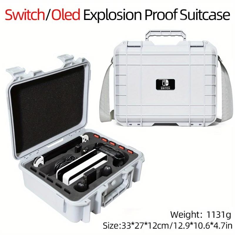 For NS Explosion-Proof Suitcase Hard EVA Storage Bag For Nintendo Switch OLED Console Waterproof Box Shoulder Bag