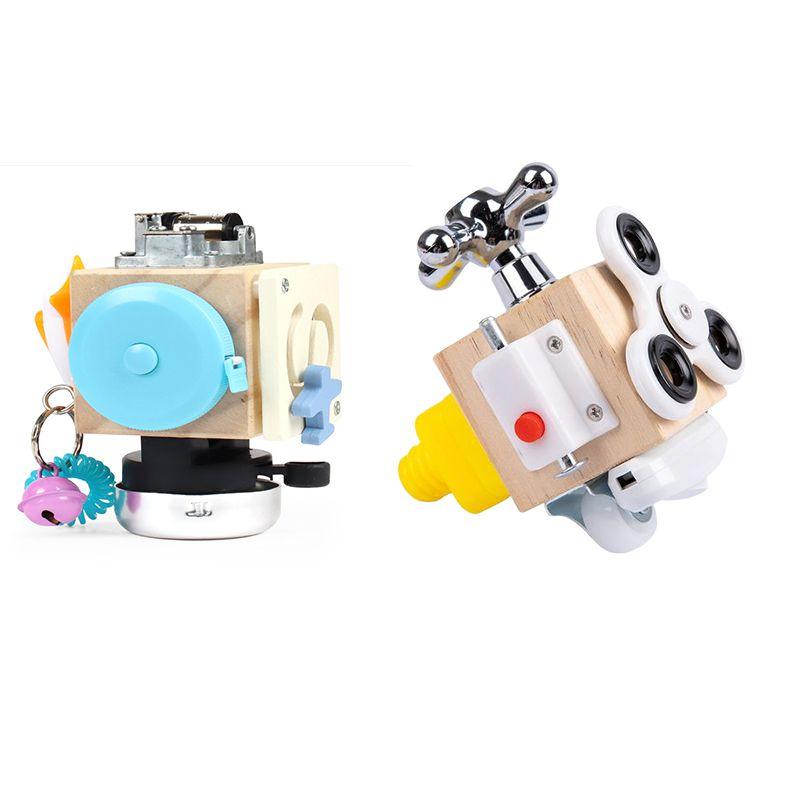 Sicheres Holz-Montessori-Beschäftigungsbrett für Kleinkinder zum Erlernen von Fähigkeiten und sensorischer Bildung Spielzeug