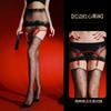 Shiny Stockings Women High Waist Suspender Stocking Set Ultra-Thin Smooth Hosiery Lady Ultra-Thin Tights Heart-Shaped Pantyhose