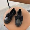 Neue Mary-Jane-Schuhe für Damen im Frühling mit Schmetterlingsknoten, flache Slip-on-Plateau-Kleid mit Absatz, Lolita-Schuhe für Frauen, Studentinnen-Pumps