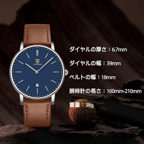 BEN NEVIS Men's Watch, Simple, Stylish, Slim, Casual, Date Display, Waterproof, Analog Quartz Watch, Fashionable, Unisex, for Business, Commuting, Par