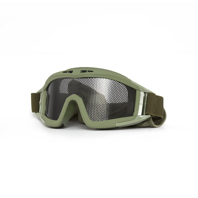 Desert Locust Goggles Iron Mesh Explosion-Proof Impact-Resistant Protective Eyewear Military Fan Outdoor Goggles Tactical Shooting Glasses