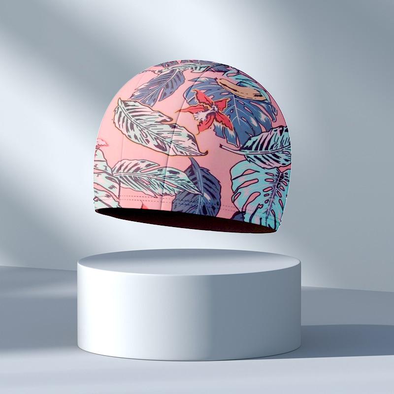 Waterproof Swimming Cap Protect Ears Long Hair Swim Pool Hat Sports Hat for Men Women with Ear Pockets High Elastic Bathing Caps