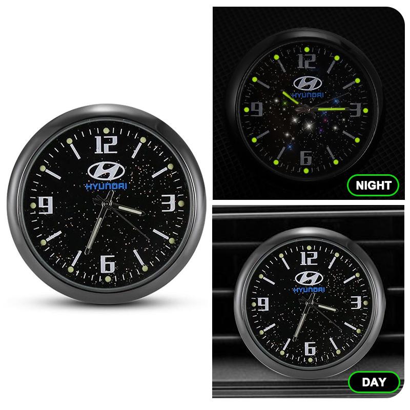 Car Interior Mini Electronic Quartz Clock Air Vent Clamp For Hyundai Sonata Tucson Azera Elantra Veloster Kona Santafe i10 i20 b1
