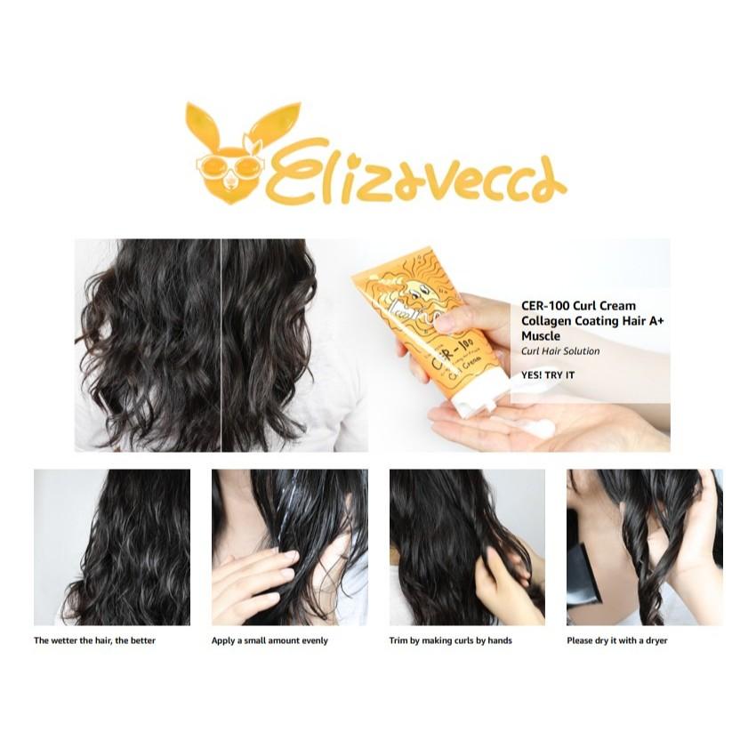 ELIZAVECCA CER-100 Collagen Coating Hair A+ Muscle Curl Cream 120ml
