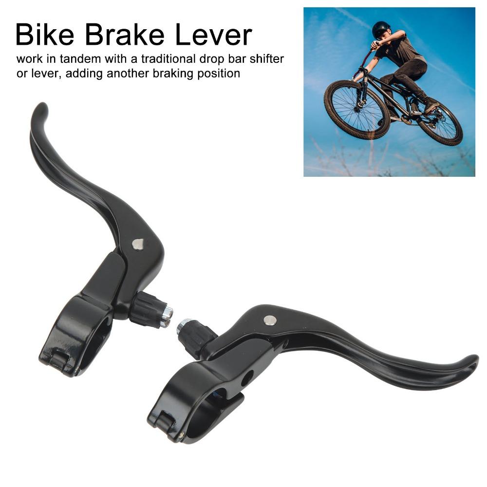 1 Pair Aluminum Alloy Bike Brake Lever 22.2/31.8mm Diameter Bike Brake Level Handles Stable Braking