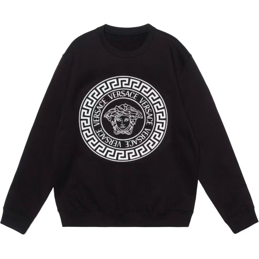 Versace Zomer 24 Medusa Hoofd Print Ronde Hals Lange Mouwen Sweatshirt Heren sweatshirt Zwart 1011852-1A12064-2B020 XL