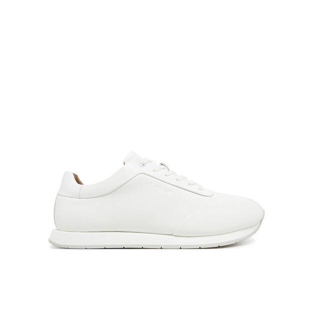 Мужские кроссовки Calvin Klein Low prof runn laceup rubb lth hm0hm01707 белые
