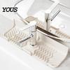Silicone Countertop Protector Faucet Mat for Kitchen Sink, Foldable Sink Splash Guard with 7 Degree Counter Organizer Slope And Snap Lock, Water