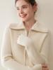 2025 Autumn Winter Women's Retro Cashmere Knit Cardigan - Long Sleeve, Loose Fit, Zipper, Versatile Outerwear.