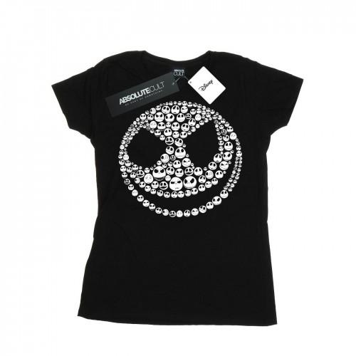 Disney Womens/Ladies Nightmare Before Christmas Jack Skull Collage Cotton T-Shirt