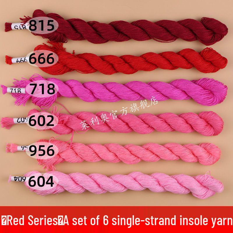 Baumwoll-Kreuzstich-Stickgarn: Handgefertigte Einlegesohlen, Dickes Nähgarn, Eine Farbe pro Stück