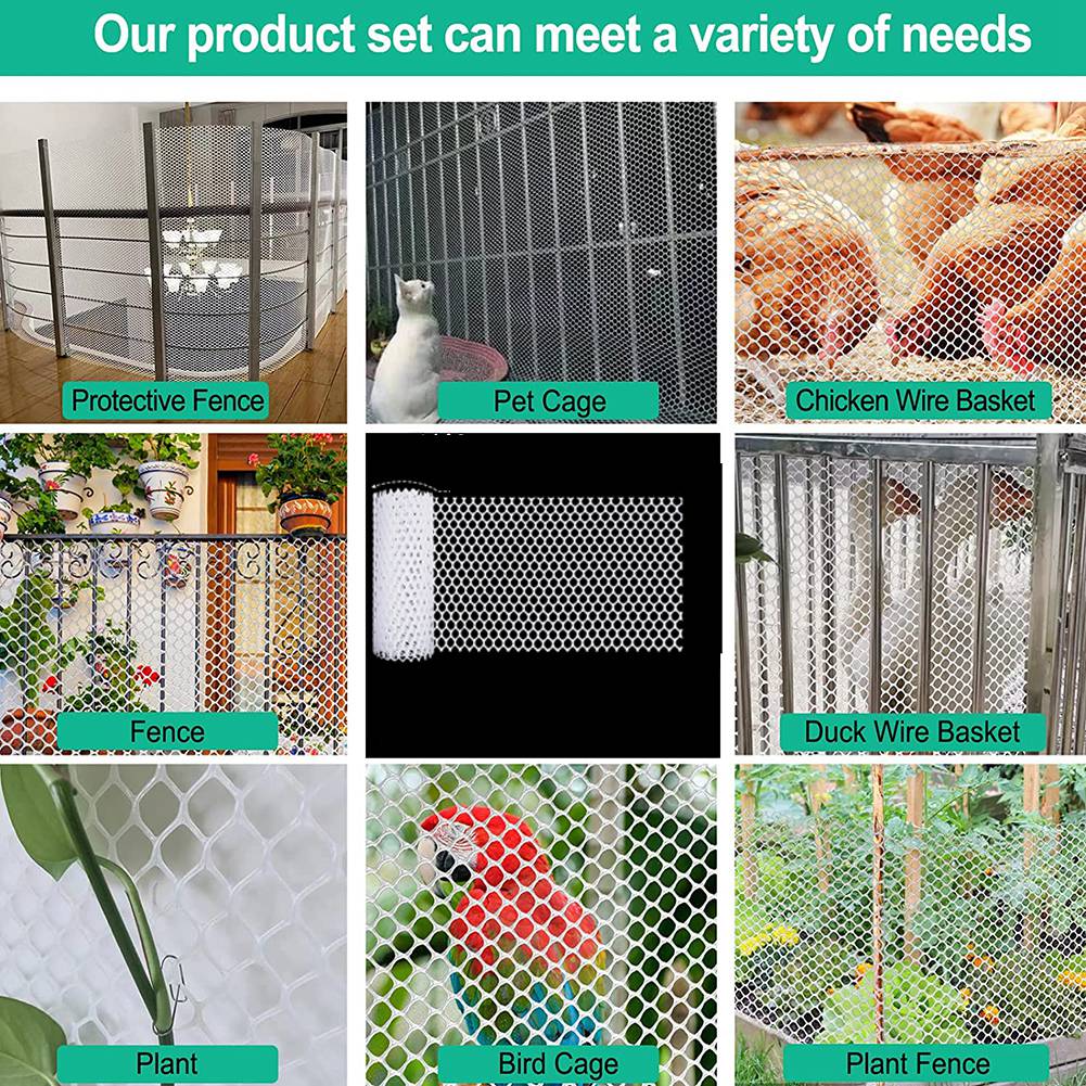 M-Modern-Plastic Chicken Wire Fence Mesh,Fencing Wire For Gardening, Poultry Fencing, Chicken Wire Frame For Floral Netting